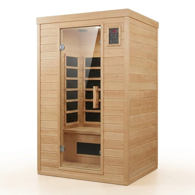 Infrared Sauna Built for Home Wellness, European Aspen Wood, 5 Low-EMF Carbon Panels, Bluetooth Speakers