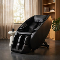 Shiatsu Massage Chairs Full Body and Recliner Zero Gravity Massage Chair Electric with Built-In Heart Foot Roller Air Massage Easy to Move for Home Office,Black — Studio Shot
