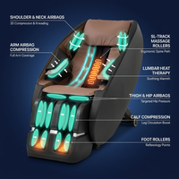 Shiatsu Massage Chairs Full Body and Recliner Zero Gravity Massage Chair Electric with Built-In Heart Foot Roller Air Massage Easy to Move for Home Office,Black — How It Works